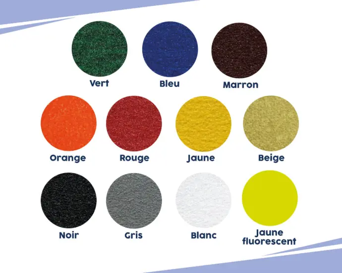 Le rouleau antidérapant adhésif est disponible en 11 coloris différents