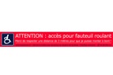 Autocollant attention fauteuil roulant