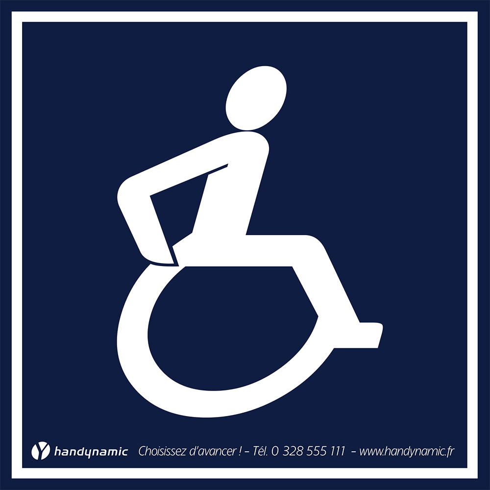 Autocollant avec pictogramme handicap