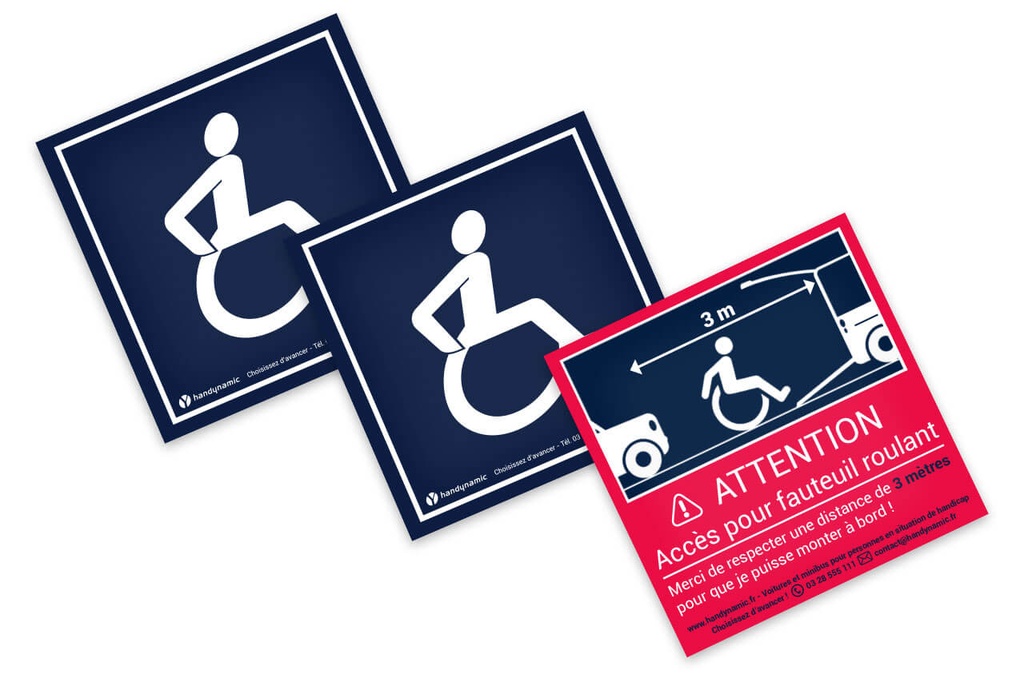 Pack autocollants accès handicap