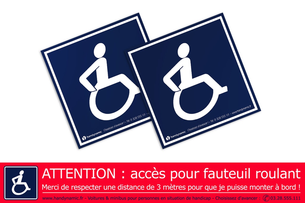 Pack autocollants sécurité handicap