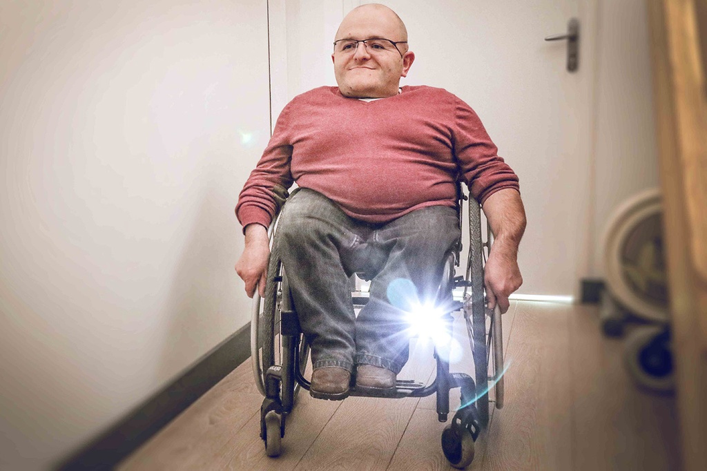 Kit éclairage LED pour fauteuil roulant