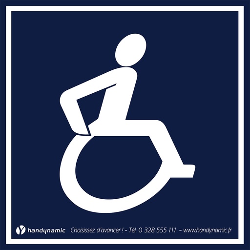 Autocollant avec pictogramme handicap