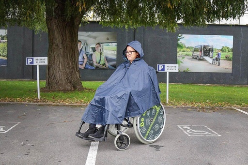 [114004] Poncho Plus doublé pour fauteuil roulant